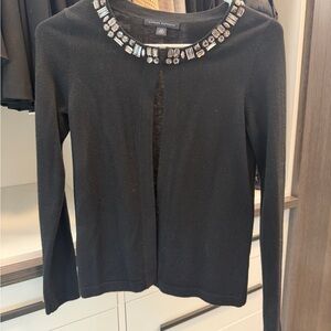 Banana Republic Black Cardigan with Crystal Embellishments